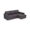 Apollo Compact Sofa (Colour : Steel, Cushion : Hard, Back Type : Regular, Seating Capacity : Right Aligned 2 Seater + Right Aligned Chaise + Ottoman)