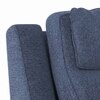 Emila Fabric Three Seater Motorized Recliner in Blue Colour