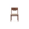 Kerry Solid Wood Dining Chair Set Of 2 In Teak Finish With Wheat Brown Fabric Colour