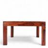 Sydney Sheesham Wood Contemporary Square Coffee Table In Honey Finish