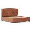 Holmebrook Upholstered Storage Bed In Hydraulic in King Size with Tan Leatherette Colour