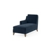 Abbey Sectional Sofa (Colour : Sea Port Blue Velvet, Cushion : Soft, Seater : Left Aligned 2 Seater + Left Aligned Chaise)