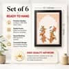 The Castle Decor Madhubani Pichwai Wall Art Set of 6 Design 1 10x13 Inch