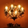 Eliante Champaign Chandelier, 8-Light, Mild Steel And Glass