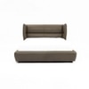 Auburn Leather King  Size Bed Without Storage (Brown Colour)