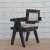 Atlanta Solid Wood Mango Arm Chair in Black