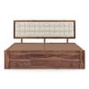 Florence Solid Wood Queen Size Drawer Storage Bed In Teak Finish