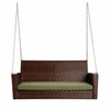 Carry Bird Wicker Patio Furniture Outdoor Balcony Swings In Brown And Olive Green Colour