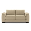 Miles 2 Seater Leatherette Sofa In Cream Leathrette
