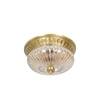 TELMOR 11 Inch 2 Light Antique Brass Flush Mount Ceiling Light