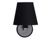 Devansh Metal Electric Wall Light in Black Colour with Black Shade Count of 1 Light