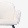 Jewel Fabric Dining Chair in White Colour