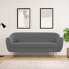 Colam Velvet 3 Seater Sofa in Dark Grey Colour