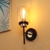 Eliante Modern Wall Lights Mild Steel & Glass Material Black, Gold & Champaign Finish