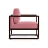 Aura Boucle Fabric Arm Chair in Pink Colour