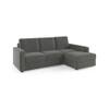 Apollo Compact Sofa (Colour : Ash Grey Velvet, Cushion : Soft, Back Type : Regular, Seating Capacity : Right Aligned 2 Seater + Right Aligned Chaise + Ottoman)