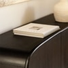 Soncy Solid Mango Wood Sideboard with 3 Door in Black Finish