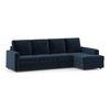 Apollo Compact Sofa (Colour : Cobalt, Cushion : Hard, Back Type : High Back, Seating Capacity : Right Aligned 3 Seater + Right Aligned Chaise + Ottoman)