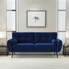 Faro Velvet 3 Seater Sofa in Navy Blue Colour