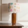 Gesu Table Handcrafted  Lamp with cotton embroidery shade