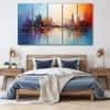 The Castle Decor Abstract Art Wall Painting Wooden Framed Digital Painting 27x48 Inch (Style 20)