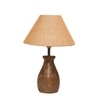 Devansh Beige Jute Table Lamp With  Wood Natural Base(10X12.5 Inches)-32