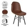 Beautiful Leatherette Dining Chair in Brown & Cream Colour