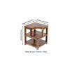 Aural Bedside Table - Teak Finish