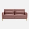 Monly Velvet 3 Seater Sofa Peach Color
