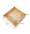 Whispering Blooms Square Wooden Tray - Large