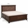 Planetarium Solid Wood King Size Bed in Walnut