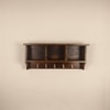 Ambrosia Wooden Wall Shelf Organiser With Key Holders