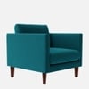 Tharoli Velvet 1 Seater Sofa Teal Blue