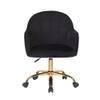 Doe Buck Aurora Modern Black Luxury Velvet Office Chair