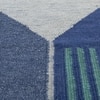 Jaipur Rugs Soft Diamond Wool Dhurrie Rug Blue 4x6 ft