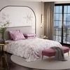 Stoa Paris Super King Size Cotton Bedsheet with 4 Pillow Covers  Size Blushwood Pink