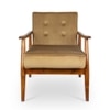Armari Solid Wood Arm Chair in Golden Color