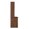 Avenly Study Table with Storage Walnut and Frosty White