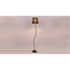 Iris Black Fabric Floor Lamp with Black Iron Base