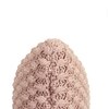 Popcorn Knit Cameo Pink Cushion Cover 16X16  Inches