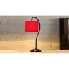 Red cotton Curvy table lamp with Iron Base (SP03)