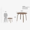 Arco Stainless Steel Round Outdoor Dining Table in Brown Colour