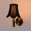 Devansh Gold Wall Mounted Lamp With Black Cotton Shade
