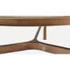 Albertoni Round Coffee Table With Ss Base In Bronze Colour