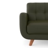 Waverly 1 Seater Leather Sofa in Army Green Colour