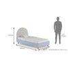 Shoodle Engineered Wood Bed in Blue Colour