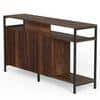 Duskin Engineering Wood Floor Standing Tv Entertainment Unit In Brown Maple Finish