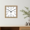 Warm Wooden Frame Roman Numeral Square Wall Clock