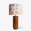 Gesu Table Handcrafted  Lamp with cotton embroidery shade