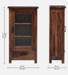 Siena Sheesham Wood Book Case in Provincial Teak Finish